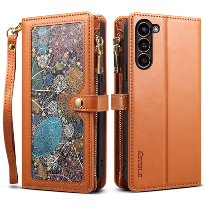 ESEBLE Galaxy Series For Samsung Galaxy S24+ Case RFID Blocking Wallet Cellphone Leather Cover