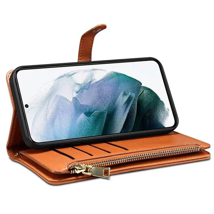ESEBLE Galaxy Series For Samsung Galaxy S24+ Case RFID Blocking Wallet Cellphone Leather Cover