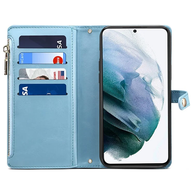 ESEBLE Galaxy Series For Samsung Galaxy S24+ Case RFID Blocking Wallet Cellphone Leather Cover
