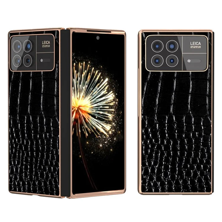 For Xiaomi Mix Fold 3 5G Case Crocodile Pattern Electroplating Phone Cover