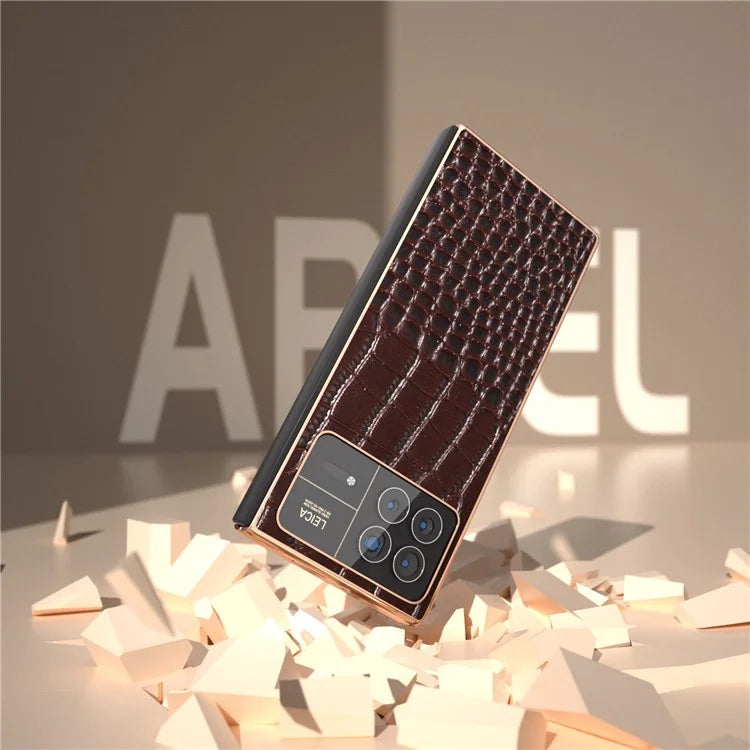 For Xiaomi Mix Fold 3 5G Case Crocodile Pattern Electroplating Phone Cover