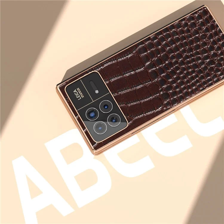 For Xiaomi Mix Fold 3 5G Case Crocodile Pattern Electroplating Phone Cover