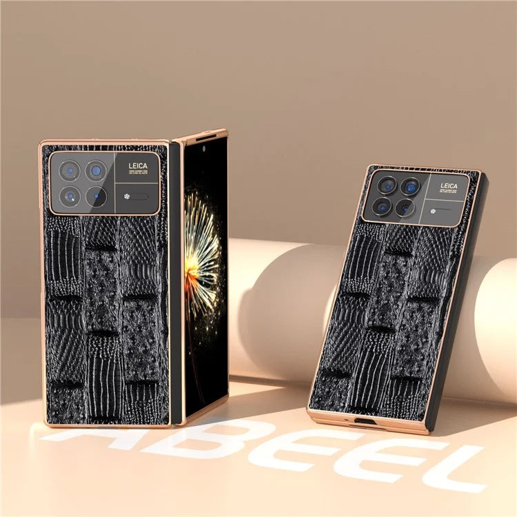 For Xiaomi Mix Fold 3 5G Case Electroplated Mahjong Texture Non-Slip Phone Cover