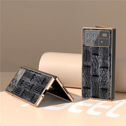 For Xiaomi Mix Fold 3 5G Case Electroplated Mahjong Texture Non-Slip Phone Cover