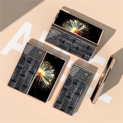For Xiaomi Mix Fold 3 5G Case Electroplated Mahjong Texture Non-Slip Phone Cover