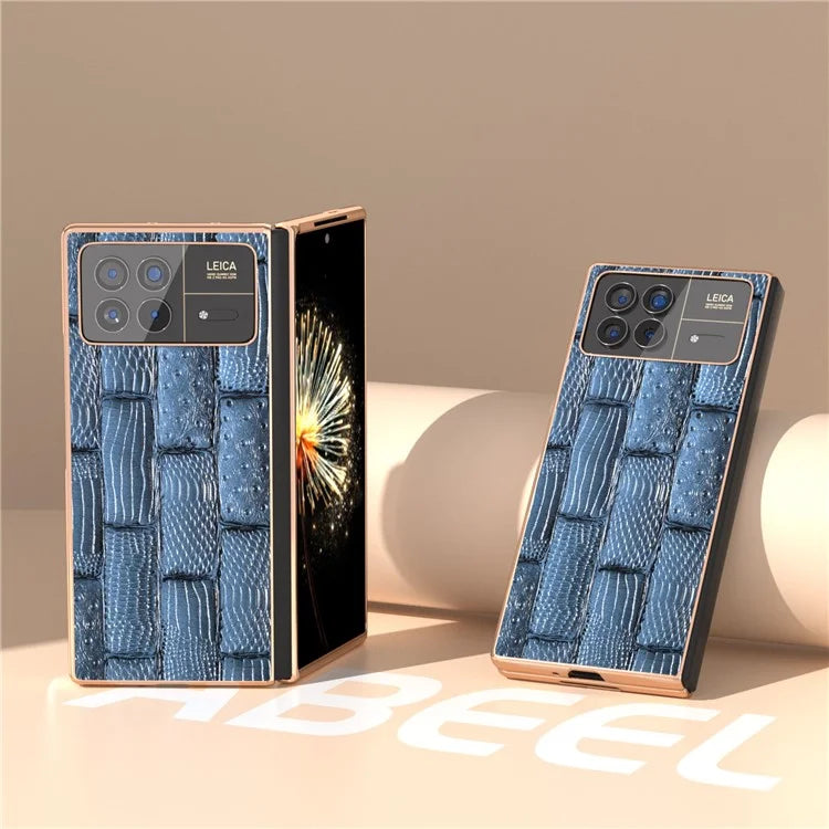 For Xiaomi Mix Fold 3 5G Case Electroplated Mahjong Texture Non-Slip Phone Cover