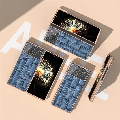 For Xiaomi Mix Fold 3 5G Case Electroplated Mahjong Texture Non-Slip Phone Cover