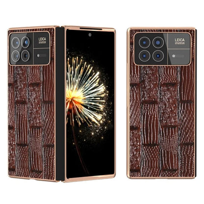 For Xiaomi Mix Fold 3 5G Case Electroplated Mahjong Texture Non-Slip Phone Cover