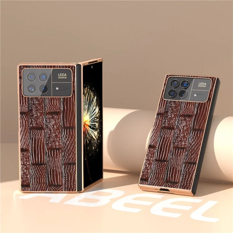 For Xiaomi Mix Fold 3 5G Case Electroplated Mahjong Texture Non-Slip Phone Cover
