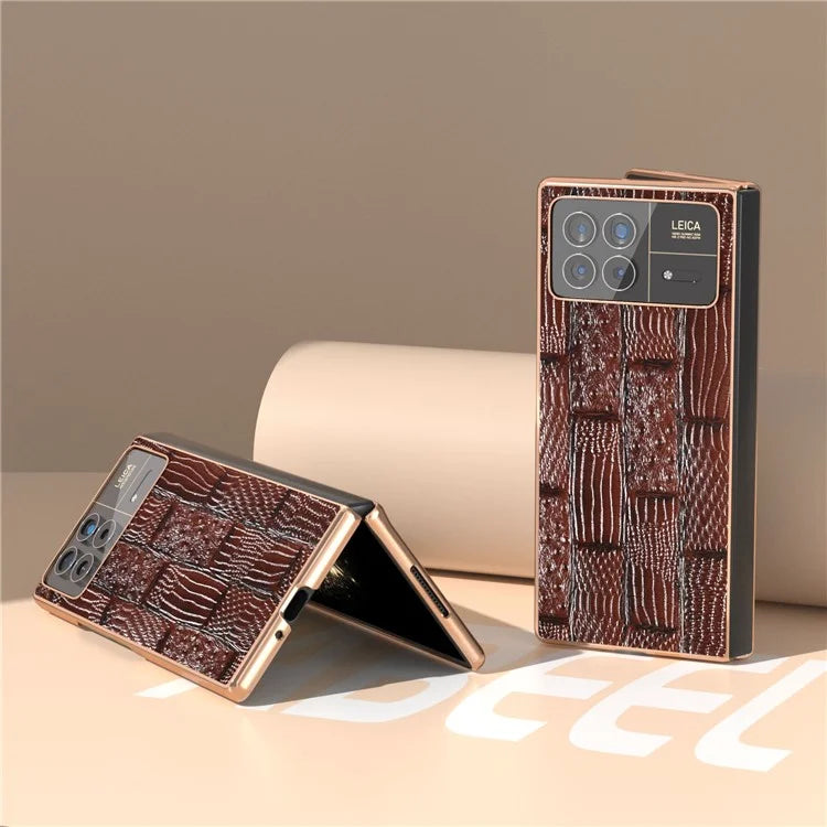 For Xiaomi Mix Fold 3 5G Case Electroplated Mahjong Texture Non-Slip Phone Cover