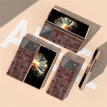 For Xiaomi Mix Fold 3 5G Case Electroplated Mahjong Texture Non-Slip Phone Cover