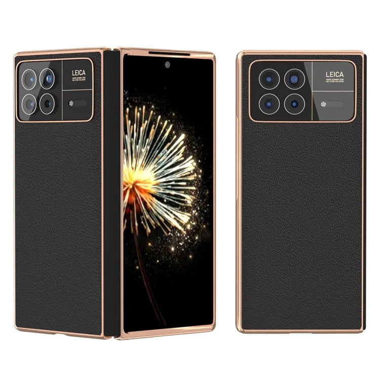 For Xiaomi Mix Fold 3 5G Case Genuine Cow Leather+PC Anti Drop Phone Cover