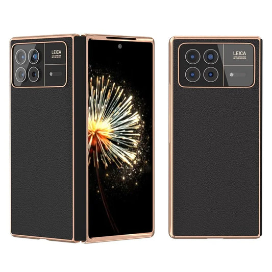 For Xiaomi Mix Fold 3 5G Case Genuine Cow Leather+PC Anti Drop Phone Cover