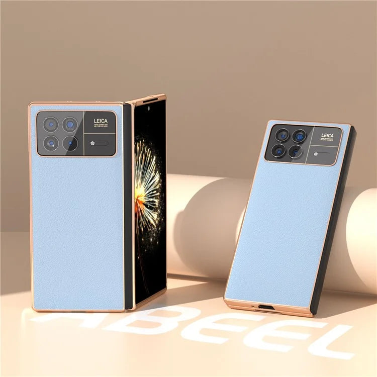 For Xiaomi Mix Fold 3 5G Case Genuine Cow Leather+PC Anti Drop Phone Cover