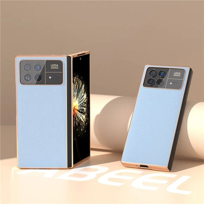 For Xiaomi Mix Fold 3 5G Case Genuine Cow Leather+PC Anti Drop Phone Cover