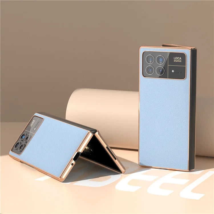 For Xiaomi Mix Fold 3 5G Case Genuine Cow Leather+PC Anti Drop Phone Cover