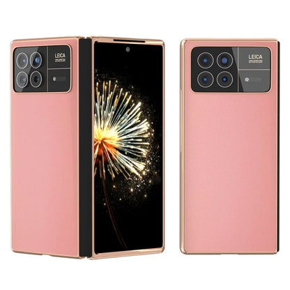 For Xiaomi Mix Fold 3 5G Case Genuine Cow Leather+PC Anti Drop Phone Cover