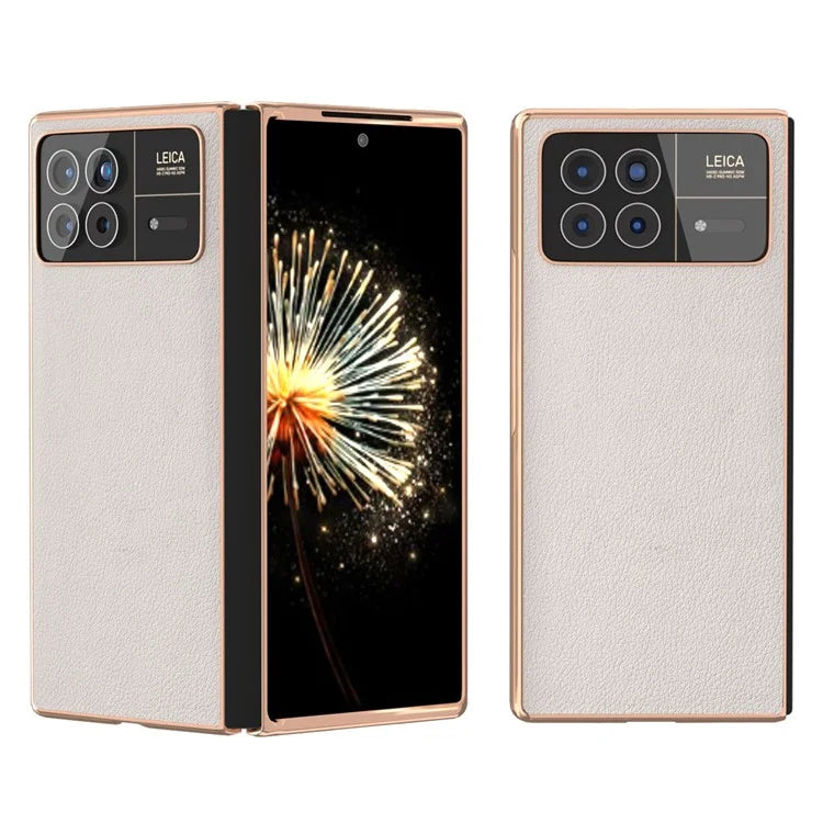 For Xiaomi Mix Fold 3 5G Case Genuine Cow Leather+PC Anti Drop Phone Cover