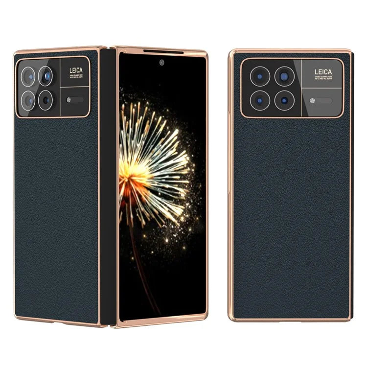 For Xiaomi Mix Fold 3 5G Case Genuine Cow Leather+PC Anti Drop Phone Cover