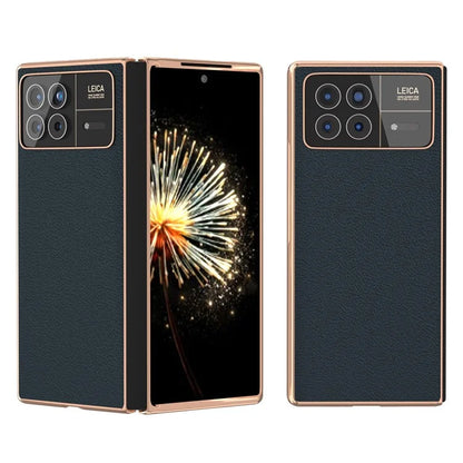 For Xiaomi Mix Fold 3 5G Case Genuine Cow Leather+PC Anti Drop Phone Cover