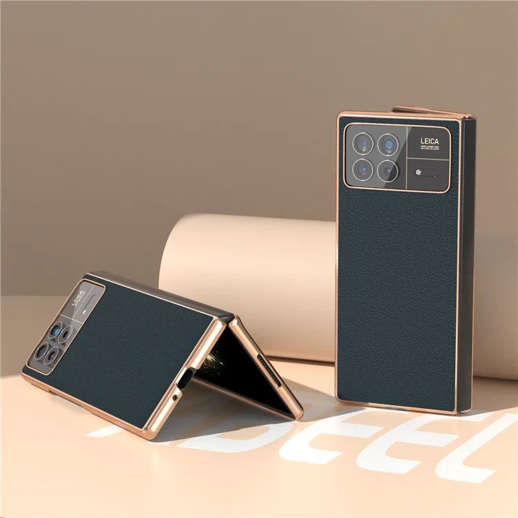 For Xiaomi Mix Fold 3 5G Case Genuine Cow Leather+PC Anti Drop Phone Cover
