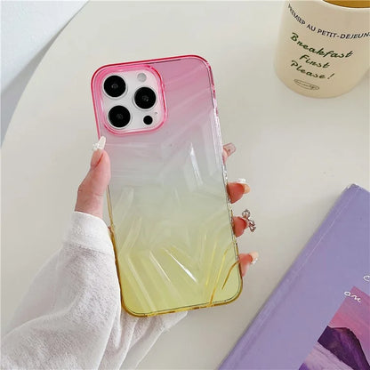 For iPhone 15 Pro Max Case Dual Color Gradient Wishing Star Pattern TPU Phone Cover