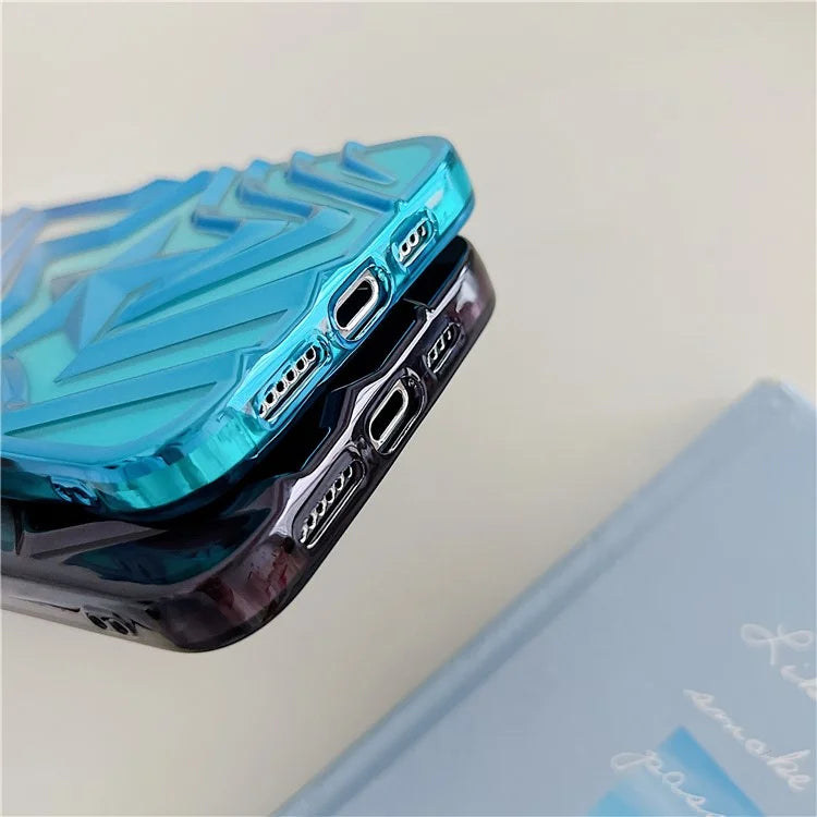 For iPhone 15 Pro Max Case Electroplating Wishing Star Pattern Gradient TPU Phone Cover