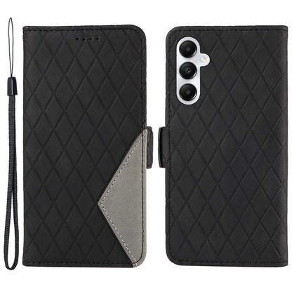 For Samsung Galaxy A05s 4G Case Rhombus Imprinted PU Leather Wallet Cover