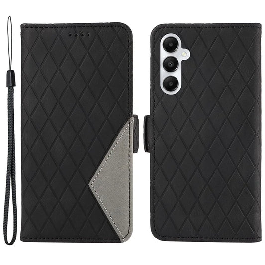 For Samsung Galaxy A05s 4G Case Rhombus Imprinted PU Leather Wallet Cover