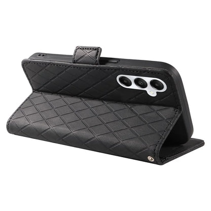 For Samsung Galaxy A05s 4G Case Rhombus Imprinted PU Leather Wallet Cover
