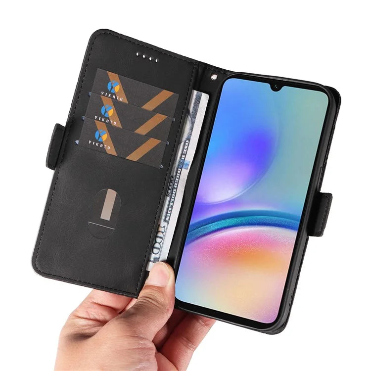 For Samsung Galaxy A05s 4G Case Rhombus Imprinted PU Leather Wallet Cover
