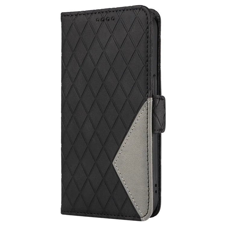 For Samsung Galaxy A05s 4G Case Rhombus Imprinted PU Leather Wallet Cover