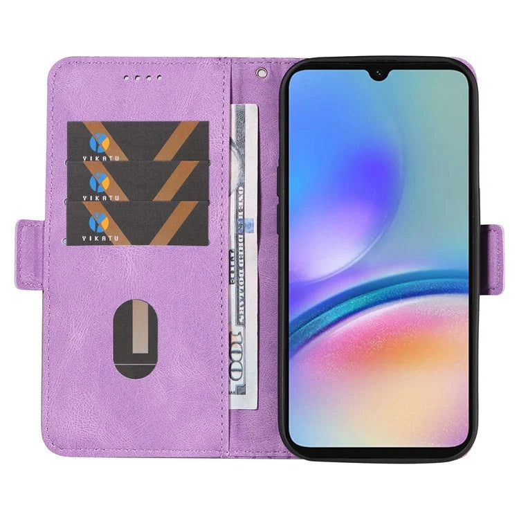 For Samsung Galaxy A05s 4G Case Rhombus Imprinted PU Leather Wallet Cover