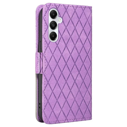 For Samsung Galaxy A05s 4G Case Rhombus Imprinted PU Leather Wallet Cover