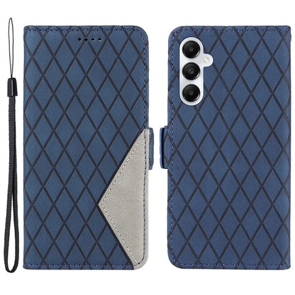 For Samsung Galaxy A05s 4G Case Rhombus Imprinted PU Leather Wallet Cover