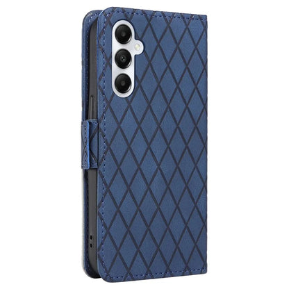 For Samsung Galaxy A05s 4G Case Rhombus Imprinted PU Leather Wallet Cover