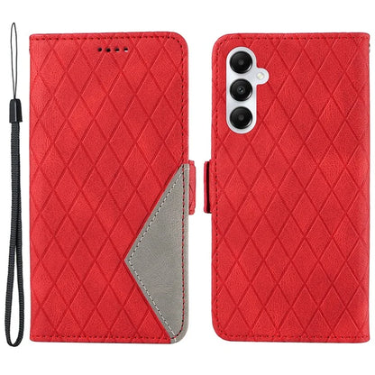 For Samsung Galaxy A05s 4G Case Rhombus Imprinted PU Leather Wallet Cover