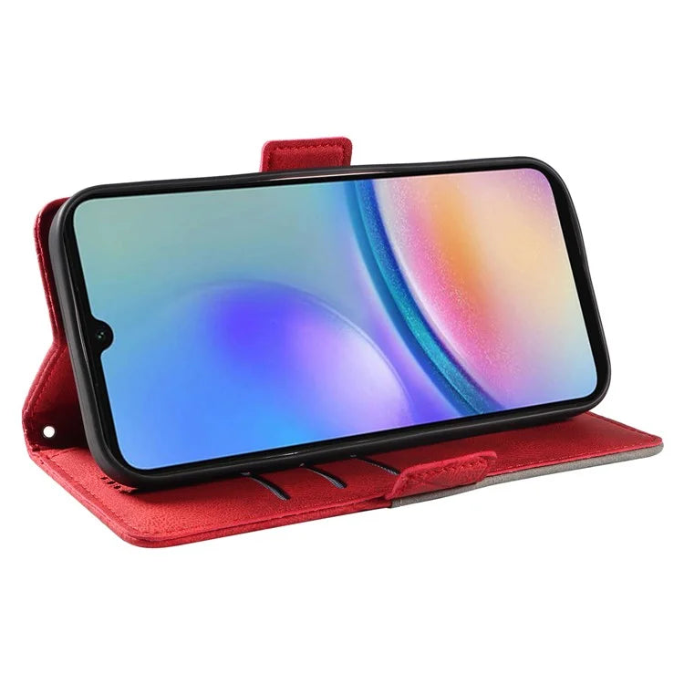For Samsung Galaxy A05s 4G Case Rhombus Imprinted PU Leather Wallet Cover