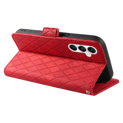For Samsung Galaxy A05s 4G Case Rhombus Imprinted PU Leather Wallet Cover