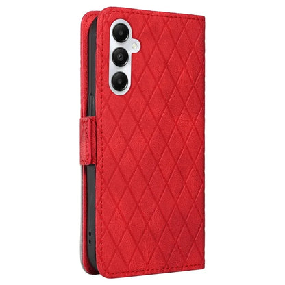For Samsung Galaxy A05s 4G Case Rhombus Imprinted PU Leather Wallet Cover
