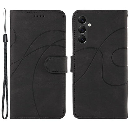 For Samsung Galaxy A05s 4G Case Leather Stand Phone Cover with Imprinted Line