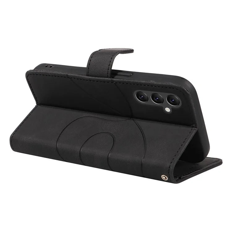 For Samsung Galaxy A05s 4G Case Leather Stand Phone Cover with Imprinted Line
