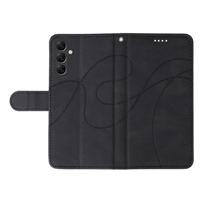 For Samsung Galaxy A05s 4G Case Leather Stand Phone Cover with Imprinted Line