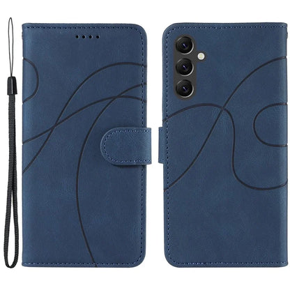 For Samsung Galaxy A05s 4G Case Leather Stand Phone Cover with Imprinted Line