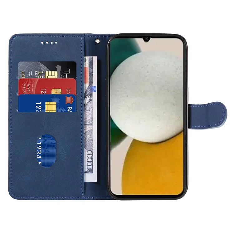 For Samsung Galaxy A05s 4G Case Leather Stand Phone Cover with Imprinted Line