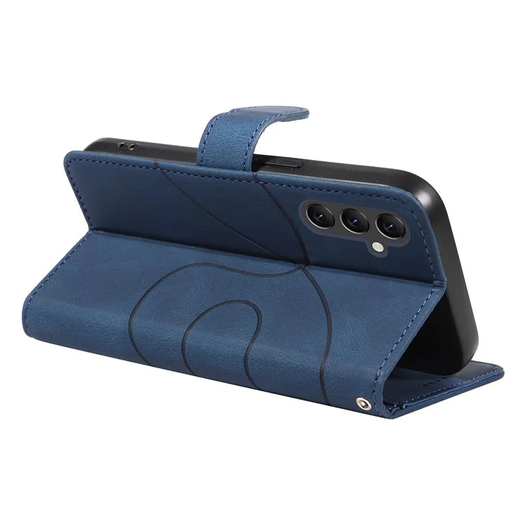 For Samsung Galaxy A05s 4G Case Leather Stand Phone Cover with Imprinted Line