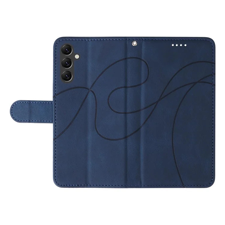 For Samsung Galaxy A05s 4G Case Leather Stand Phone Cover with Imprinted Line