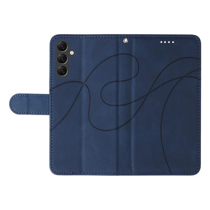 For Samsung Galaxy A05s 4G Case Leather Stand Phone Cover with Imprinted Line