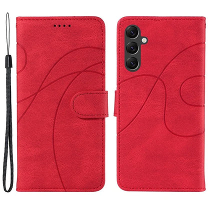 For Samsung Galaxy A05s 4G Case Leather Stand Phone Cover with Imprinted Line