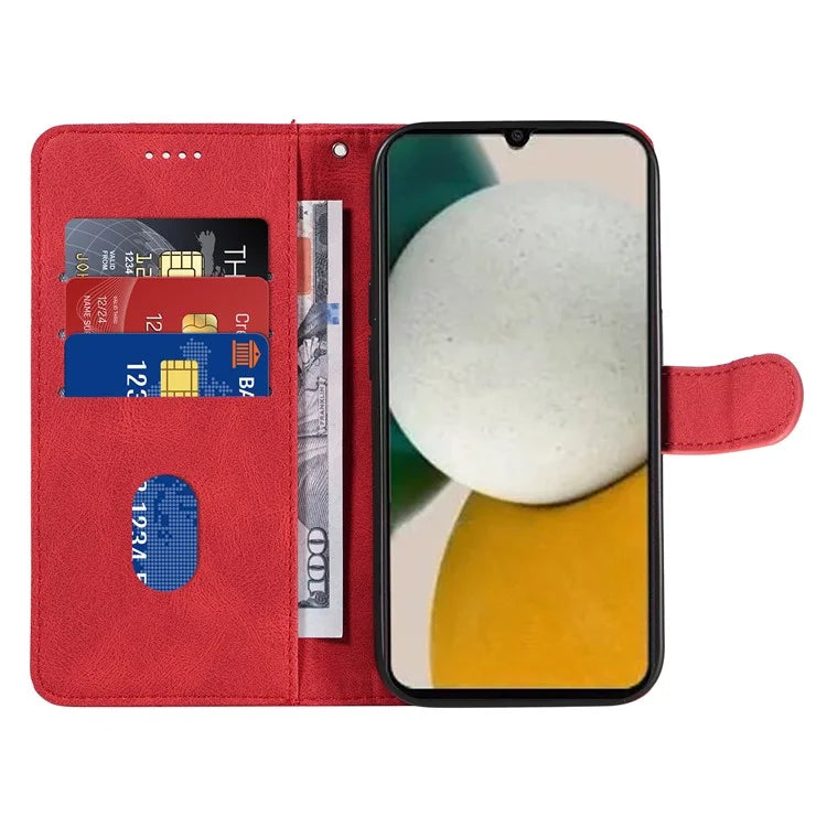 For Samsung Galaxy A05s 4G Case Leather Stand Phone Cover with Imprinted Line